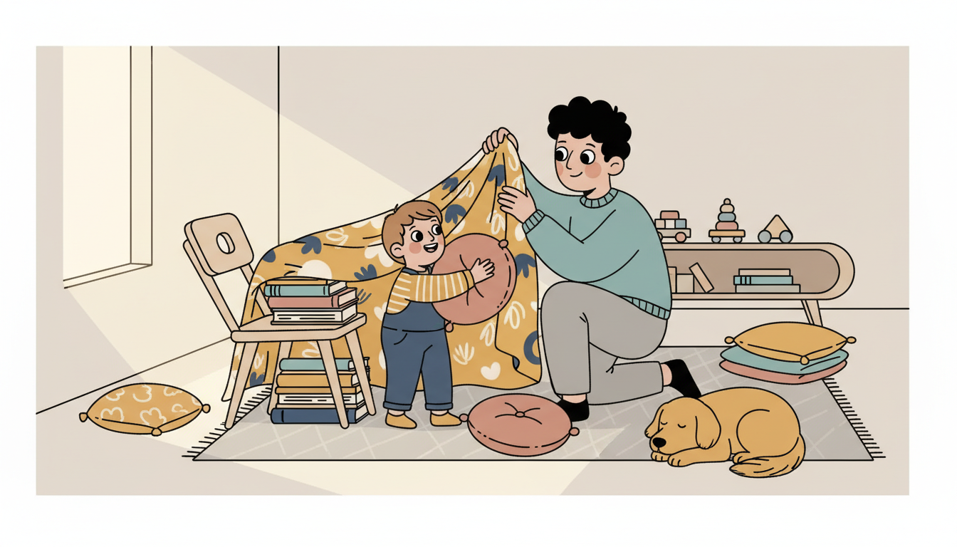 Build a blanket fort together