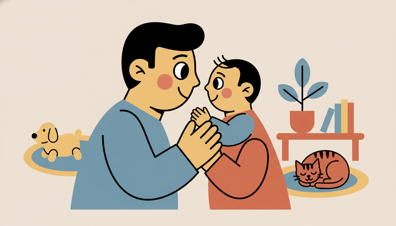 Cheerful face to face