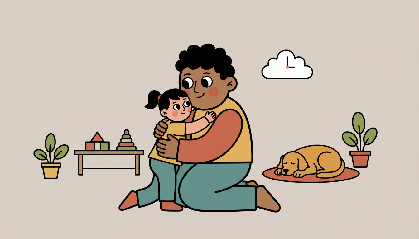 Predictable goodbye routine