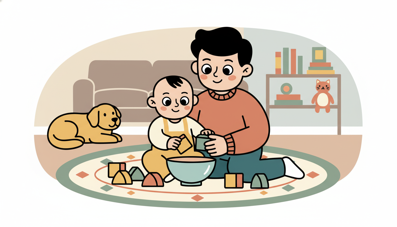 Container and object play