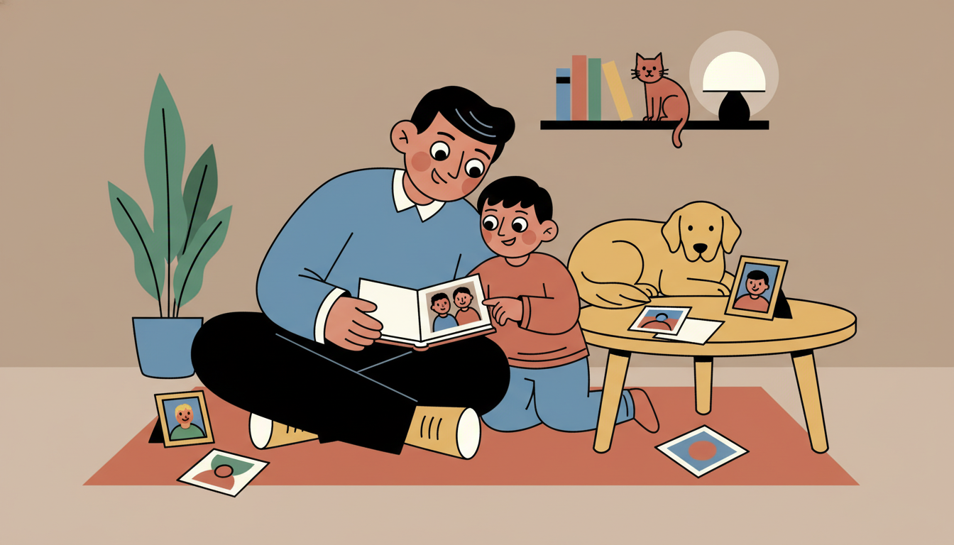 Family photo storytelling