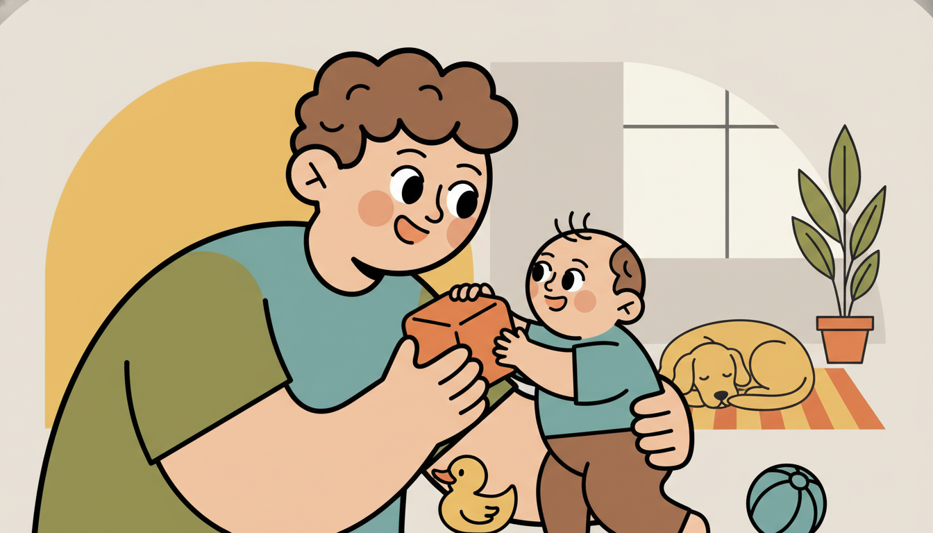 Take turns with toys